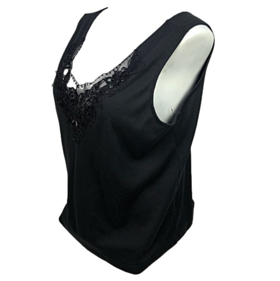 Beautiful Black Fancy Tank Top - Picture 4 of 6
